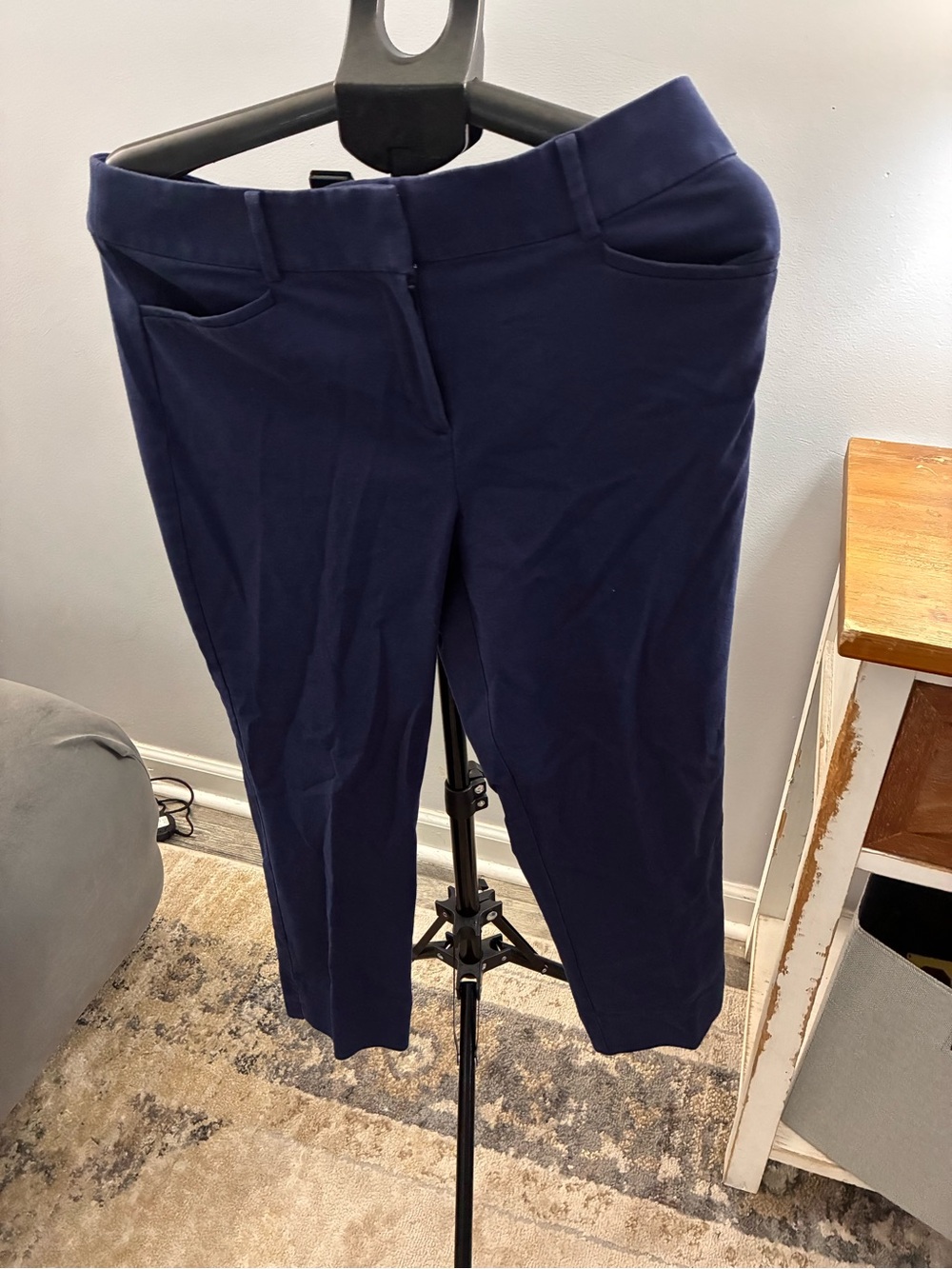 LOFT Navy Pull-On Ankle Pants